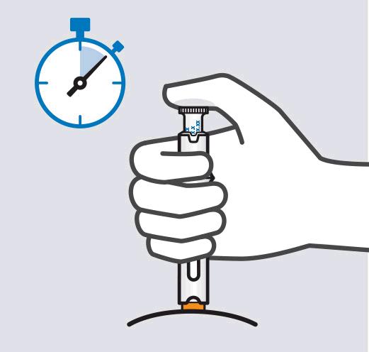 Εάν έχει ρυθμιστεί μια μικρή δόση, το έμβολο θα μετακινηθεί μόνο σε μικρή απόσταση. Η χορηγούμενη δόση μπορει να επιβεβαιωθεί βλεποντας την εγκοπή επιλογής δόσης.