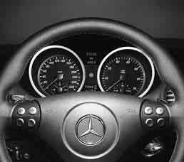 Sportpaket Kombiinstrument mit roten Zeigern G lieferbar gegen Mehrpreis als Sonderausstattung ohne Mehrpreis lieferbar W Serienausstattung nicht lieferbar Code SLK 200 K SLK 280 SLK 350 SLK 55 AMG