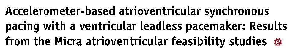 MARVEL study- Micra Atrial TRacking Using A Ventricular