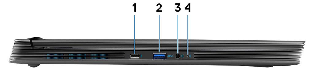 1 Gen 2 και έως 40 Gbps για Thunderbolt 3. ΣΗΜΕΙΩΣΗ Για τη σύνδεση συσκευής DisplayPort απαιτείται προσαρμογέας από USB Type-C σε DisplayPort (που πωλείται ξεχωριστά). 2. Θύρα USB 3.