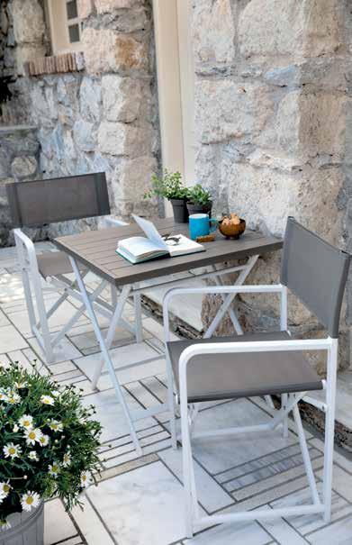 Έπιπλα κήπου Μ50xΠ50xΥ45cm 10,75 x 12 άτοκες Σετ 159 Μ74.5ΧΠ67ΧΥ78.