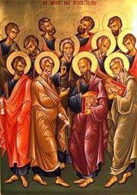 APOSTLES Lord, Who sent down Your Holy Spirit in the third hour to Your