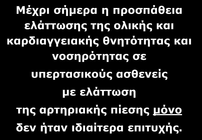και νοσηρότητας σε υπερτασικούς ασθενείς με