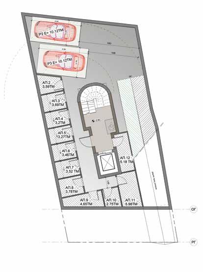 FLOOR PLANS basement & ground floor PARKING m 2 P-2 P-3