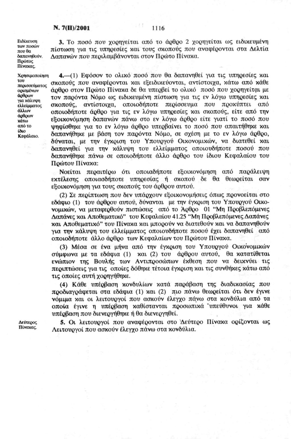 Ειδίκευη τν πών πυ θ δπνηθύν. Πρώτς Πίνκς. ρηιμπίηη τυ περιεύμτς ριμένν άρθρν νι κάλυψη ελλείμμτς άλλν άθν κάτ πό τ ίδι Κεφάλι. Δεύτερς Πίνκς. N.7(1I)/21 1116.