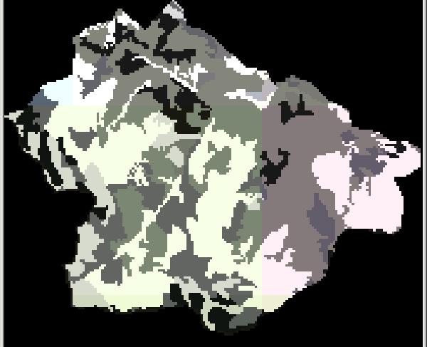 και µέσης µηνιαίας επιφανειακής εξατµισοδιαπνοής Blaney- Criddle, όπως προέκυψαν από το µέσο όρο των τιµών των εικονοστοιχίων (pixel) των εικόνων.