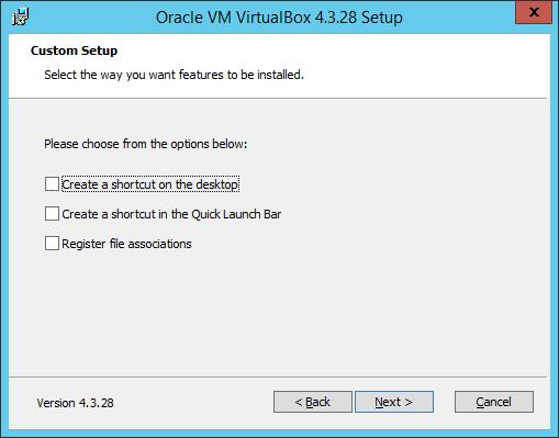 Windows/2012/Server Client/Προχωρημένα/VirtualBox 134 Από-επιλέγονται οι