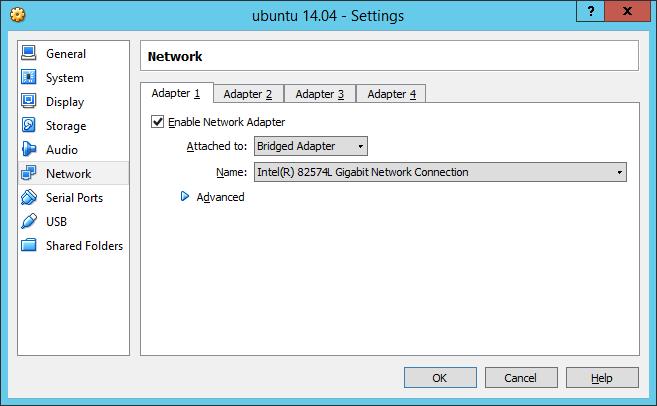 Windows/2012/Server Client/Προχωρημένα/VirtualBox 141 Από το μενού Network, στο πεδίο με όνομα Attached to επιλέξτε Bridged Adapter ενώ στο πεδίο Name επιλέξτε την ενσύρματη κάρτα