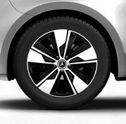 schwarz, glanzgedreht, mit Bereifung 45/45 R 9 (RQ) 48,3 cm (9") 
