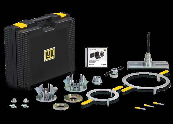 1.10 Κιτ εργαλείων επισκευής LuK 2CT Κωδικός ανταλλακτικού: 400 0425 10 Βασική πλάκα με άξονα Παξιμάδι πίεσης Προσαρμογέας 2 πείροι στερέωσης 2 ροζέτες Εξάρτημα πίεσης K2, Ø 115 mm Εξάρτημα πίεσης