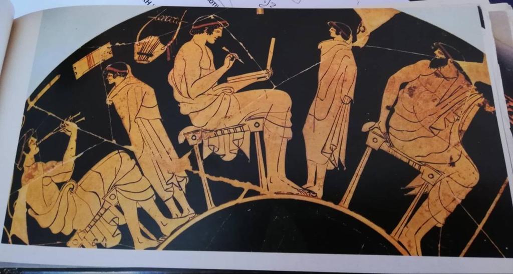 Εικόνα 2. Αθηναϊκή τέχνη του 5ου πχ αιώνα. Παράσταση αρχαίου σχολείου μουσικής. Αρχαιολογικό Μουσείο Βερολίνου 1.