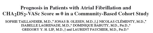 Among 8,962 patients with AF, 616 (7%) had a (CHA(2)DS(2)-VASc score)