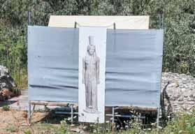 Ιερού των Αιγυπτίων θεών στη Νέα Μάκρη Της ΓΙΩΤΑΣ ΣΥΚΚΑ Στο ήσυχο - - Ανηγέρθη