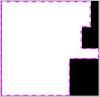 a contour with 0.66cm mean error whereas using a 20cm pixel gives a contour with 4.34cm mean error. Figure 19 - Binary contour (5cm) Figure 20 - Binary contour (20cm) 2.