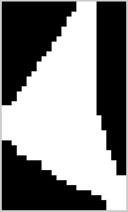 3.1.5 Contour extraction results Now that we have the merged floor we need to find its contour. In order to do so we must first convert the coordinates to binary. We choose the pixel size to be 2.