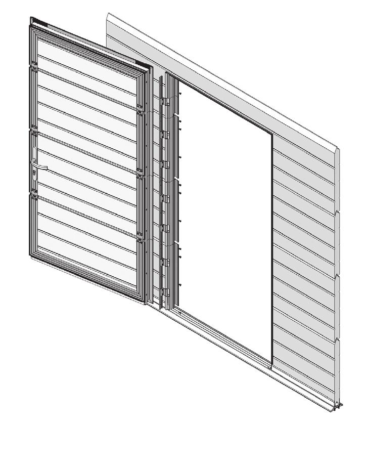 Bring the free side of the hinges in contact with the frame, so that the hinge and