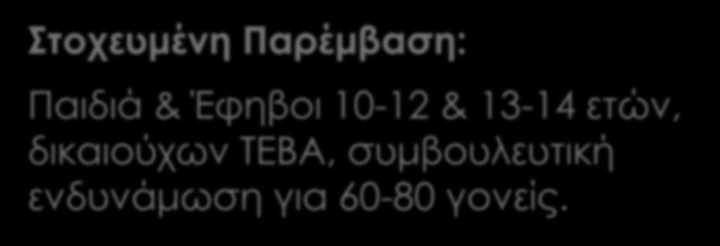 Στοχευμένη Παρέμβαση: Παιδιά &