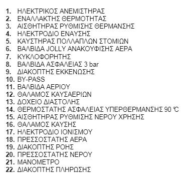 7) για την ψύξη και από έναν κεντρικό λέβητα αερίου (Εικόνα 2.