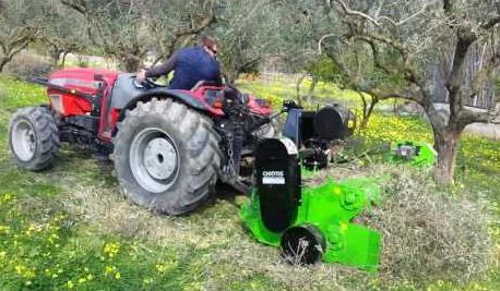 Χορτοκοπή καταστροφέας σε συνδυασμό με καταστροφή προϊόντων κλαδέματος φυσική εδαφοκάλυψη με φυτικά υπολείμματα γίνεται