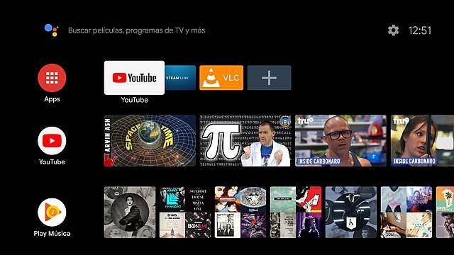 Διεπαφή σε Android TV 9.0 Γραφική απεικόνιση WebOS 3.