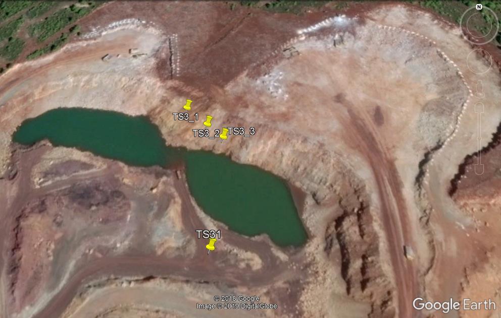 2.1.2 Μορφή εμφάνισης του μεταλλεύματος στο μεταλλείο Τσούκκας (TS) 2.1.2 Ore formation in Tsoukka open-pit mine (TS) Στο κοίτασμα της Τσούκκας (TS), το οποίο είναι μια ανοικτή εκσκαφή (open pit), το