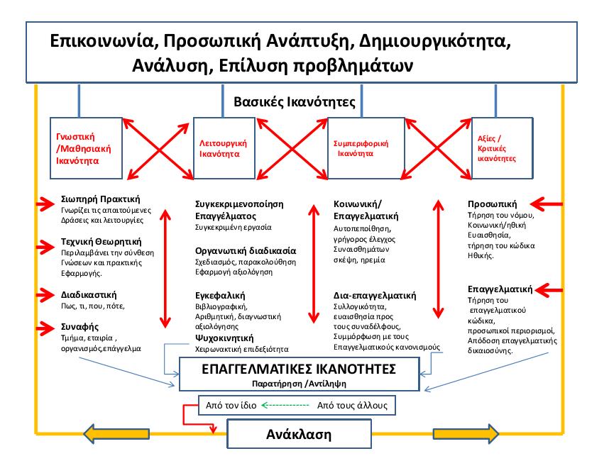 IV. Συμπεριφορική ικανότητα. Η ικανότητα να υιοθετεί συγκεκριμένες συμπεριφορές για συγκεκριμένες εργασιακές συνθήκες.