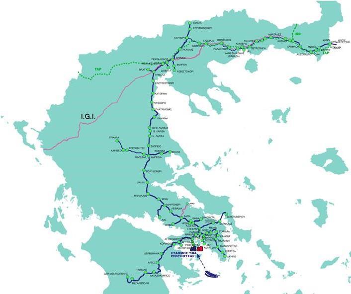 Δίκτυο Υψηλής Πίεσης (70bar) : 1.