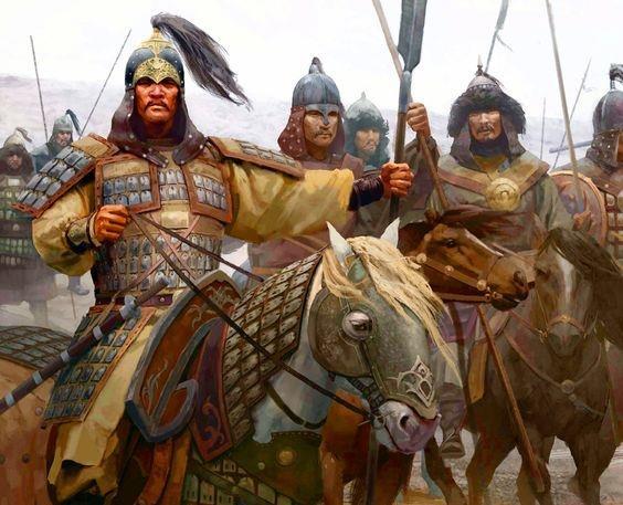 Μογγόλοι ιππείς καλλιτεχνική απεικόνιση
