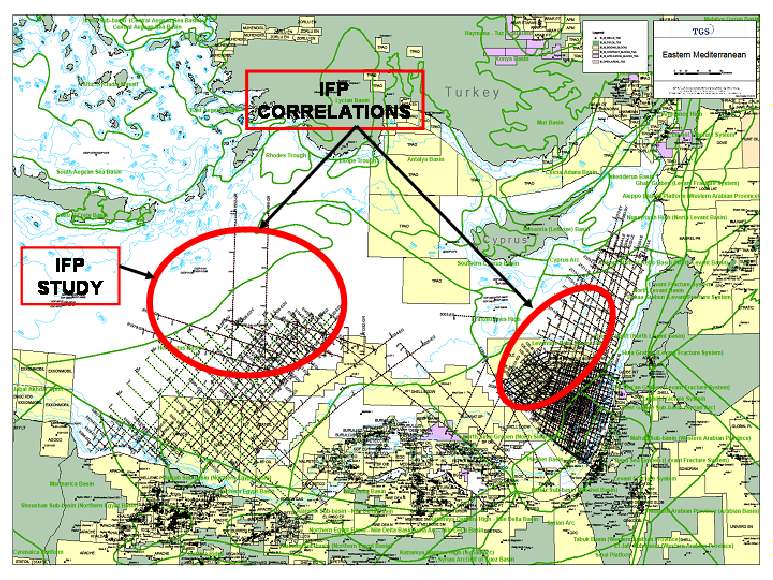 IFP Correlations between potential hydrocarbon reserves of southern Levantine Basin and Greek Herodotus basin.
