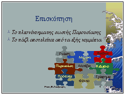 Για το κείµενο κάθε διαφάνειας, κάντε κλικ σ ένα σηµείο του και µετά κάντε κλικ