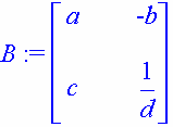 > A[2,1]; Αν πούμε > A[3,1]; Error, 1st index, 3, larger than upper array bound 2 παίρνουμε λάθος μια και ο πίνακας είναι 2 2.