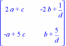 Μπορούμε, ισοδύναμα, να πούμε > evalm( A &* B); όπου τα σύμβολα &* υποδηλώνουν τον πολλαπλασιασμό.