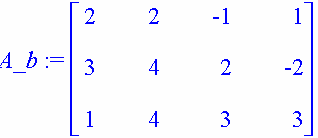 τρόπο όπως και πριν: > evalm(x); > x[3]; Ένας άλλος τρόπος εξεύρεσης της λύσης του συστήματος Αx = b είναι ο εξής: > x:=multiply(inverse(a),b); αλλά αυτό δεν συστήνεται στην