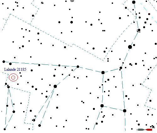 0 Αστέρι άνθρακα Μικρός αστερισμός σε σχήμα ημικύκλιου 2º περίπου δυτικά του β UMa και 3/4º νότια του 43 UMa. Το λαμπρό άστρο στην κορυφή ίσως συμβολίζει το πετράδι.