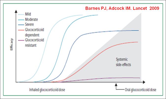 there are very few data to support this approach. In 30% of severe adult asthma patients, OCS are required in addition to ICS to maintain some degree of asthma control.