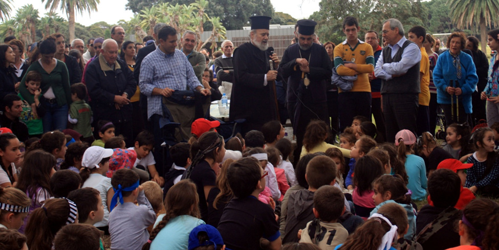 His Eminence and His Grace fondly spoke to the children and His Grace in particular, on seeing the children sitting before him, recalled how he was sitting