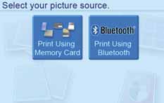 Επιλογή πηγής φωτογραφιών Αποστολή φωτογραφιών µέσω Bluetooth Μενο Έναρξης για την επιλογή στιλ εκτ πωσης Επιλογή λήψης ή µε την εισαγωγή κάρτας µέσων Φιλικ ς στο χρήστη χειρισµ ς Κ ρια