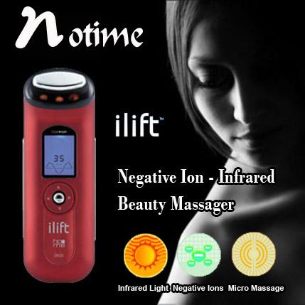 Πρωτοποριακή Συσκευή Ομορφιάς NoTime i-lift Ionizing & Infrared Beauty Massager Πρωτοποριακή Συσκευή μασάζ αρνητικών ιόντων και υπερύθρων με 4 ξεχωριστές λειτουργίες για βαθύ καθαρισμό προσώπου,