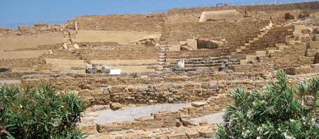 Hephaestia Theater This theater was built during the early 5th century B.C. on top of earlier ruins.