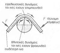 Αρχικά το έλασμα κάμπτεται ελαστικά ( ελαστική παραμόρφωση του υλικού ).