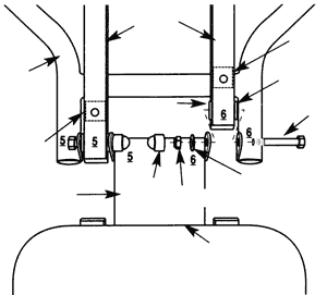 Εικόνα 2: Συναρµολόγηση ράβδου ποδιών και εγκατάσταση καλυµµάτων ΒΗΜΑ 4: Πλαίσιο καθίσµατος, Σωλήνες καθίσµατος και συναρµολόγηση Αγκίστρου U 1) Εισάγετε (2) πλαστικές ροδέλες σε κάθε σωλήνα