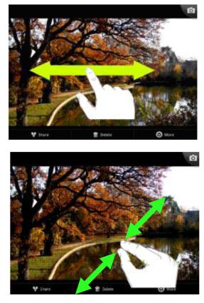 Για να δείτε την προηγούμενη επόμενη ή προηγούμενη εικόνα, απλά σύρετε το δάχτυλό σας προς τα αριστερά ή προς τα δεξιά.