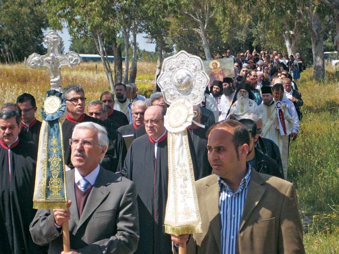 Στιγμιότυπο από τη λιτανεία στο κα