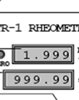 ρεομέτρου TR-1 (2) Οθόνη χρόνου, (3)