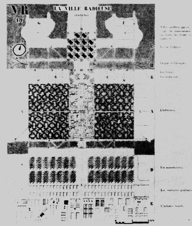 ΑΣΤΙΚΟΣ ΣΧΕ ΙΑΣΜΟΣ ΚΑΙ ΚΑΤΑΣΚΕΥΗ ΤΗΣ ΠΟΛΗΣ 49 2.10 Le Corbusier Ville Radieuse, 1930 πηγή: Curtis (1982:207) Από τις προτάσεις του Τ.