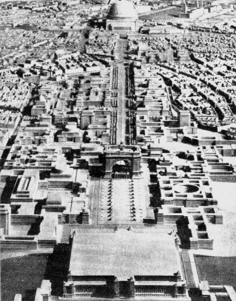 52 ΑΣΤΙΚΟΣ ΣΧΕ ΙΑΣΜΟΣ ΚΑΙ ΚΑΤΑΣΚΕΥΗ ΤΗΣ ΠΟΛΗΣ 2.11 Albert Speer: Σχέδιο για το Βερολίνο, 1937-1940 πηγή: Curtis (1982:214) σµό για την Reichbank του Βερολίνου το 1933).