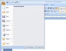 3.1 Εφαρμογές Office Επεξεργαστής Κειμένου (Word Processing) 3.1.1 Κατανοώντας το λογισμικό Microsoft Office Word 3.1.1.1 Το Κουμπί της Microsoft Το κουμπί του λογισμικού Microsoft Office βρίσκεται