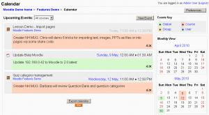 Εικόνα 84: Ηλεκτρονικό Ημερολόγιο Moodle 3.4.2.