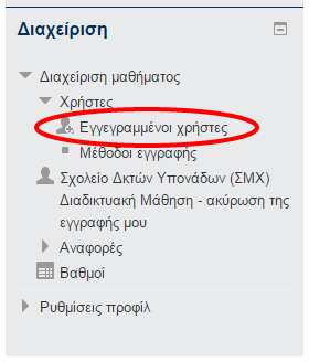 Α-3 Εικόνα 6 β. Έχοντας εισέλθει στο µάθηµα θα βλέπετε την παρακάτω οθόνη: Εικόνα 7 γ.