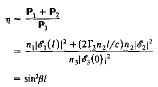 κοιλότητα, έτσι ώστε (9.30). Η τελευταία ισότητα οδηγεί στη σχέση (9.31), όπου το έχει και πάλι τη φυσική σηµασία, του πόσες φορές η ένταση αντλίας είναι πάνω από την τιµή κατωφλίου.